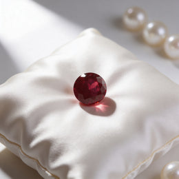 IGI Certified Laboratory Grown Ruby | 1.51 Carat Round Brilliant Cut | Purplish Red Ruby-Saleh Sallom