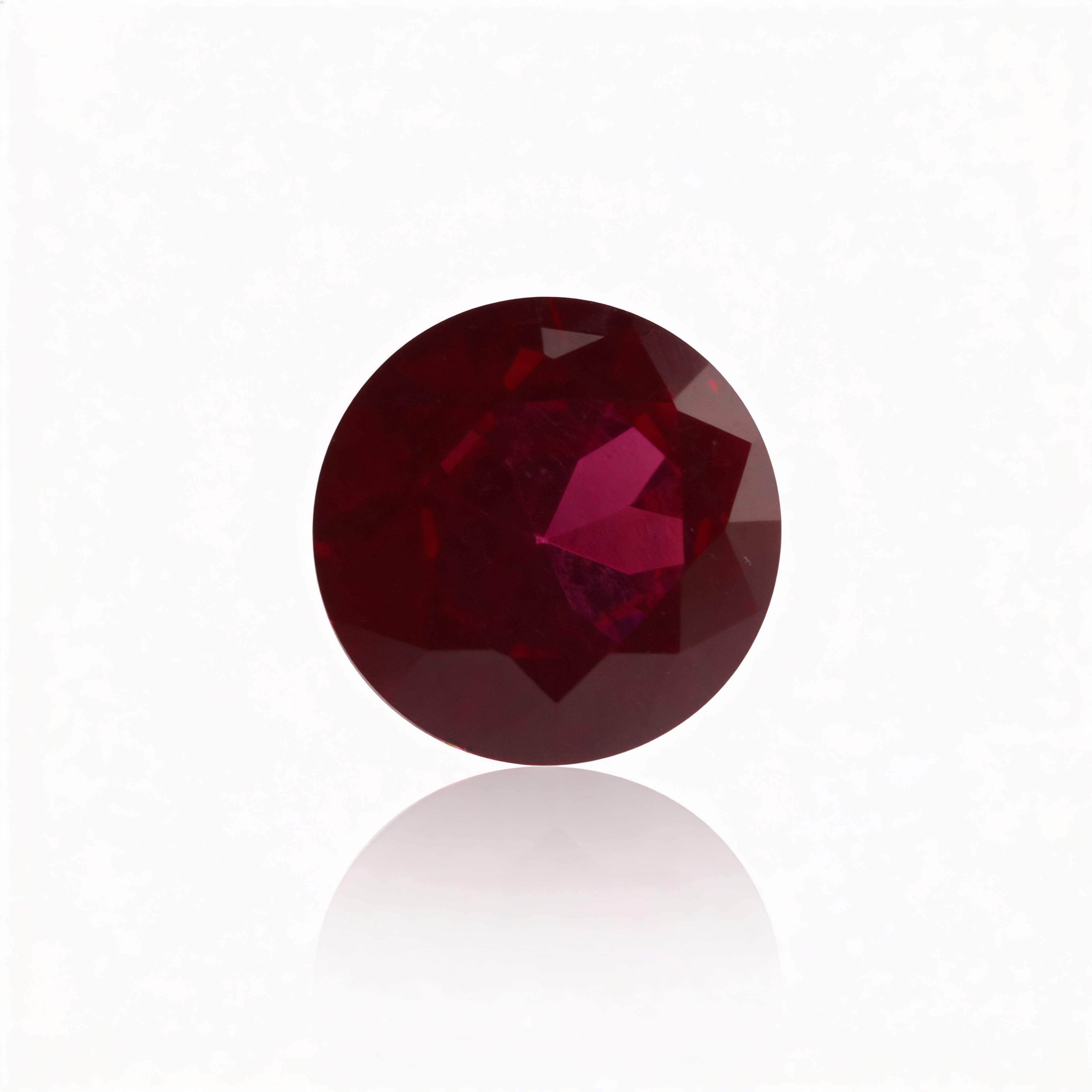 IGI Certified Laboratory Grown Ruby | 1.52 Carat Round Brilliant Cut | Purplish Red Ruby
