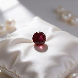 IGI Certified Laboratory Grown Ruby | 1.52 Carat Round Brilliant Cut | Purplish Red Ruby-Saleh Sallom