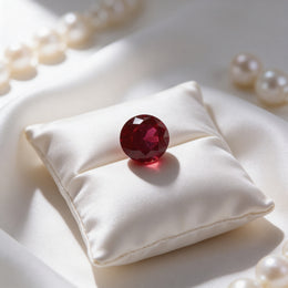 IGI Certified Laboratory Grown Ruby | 1.52 Carat Round Brilliant Cut | Purplish Red Ruby-Saleh Sallom