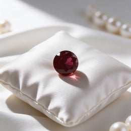 IGI Certified Laboratory Grown Ruby | 1.52 Carat Round Brilliant Cut | Purplish Red Ruby-Saleh Sallom