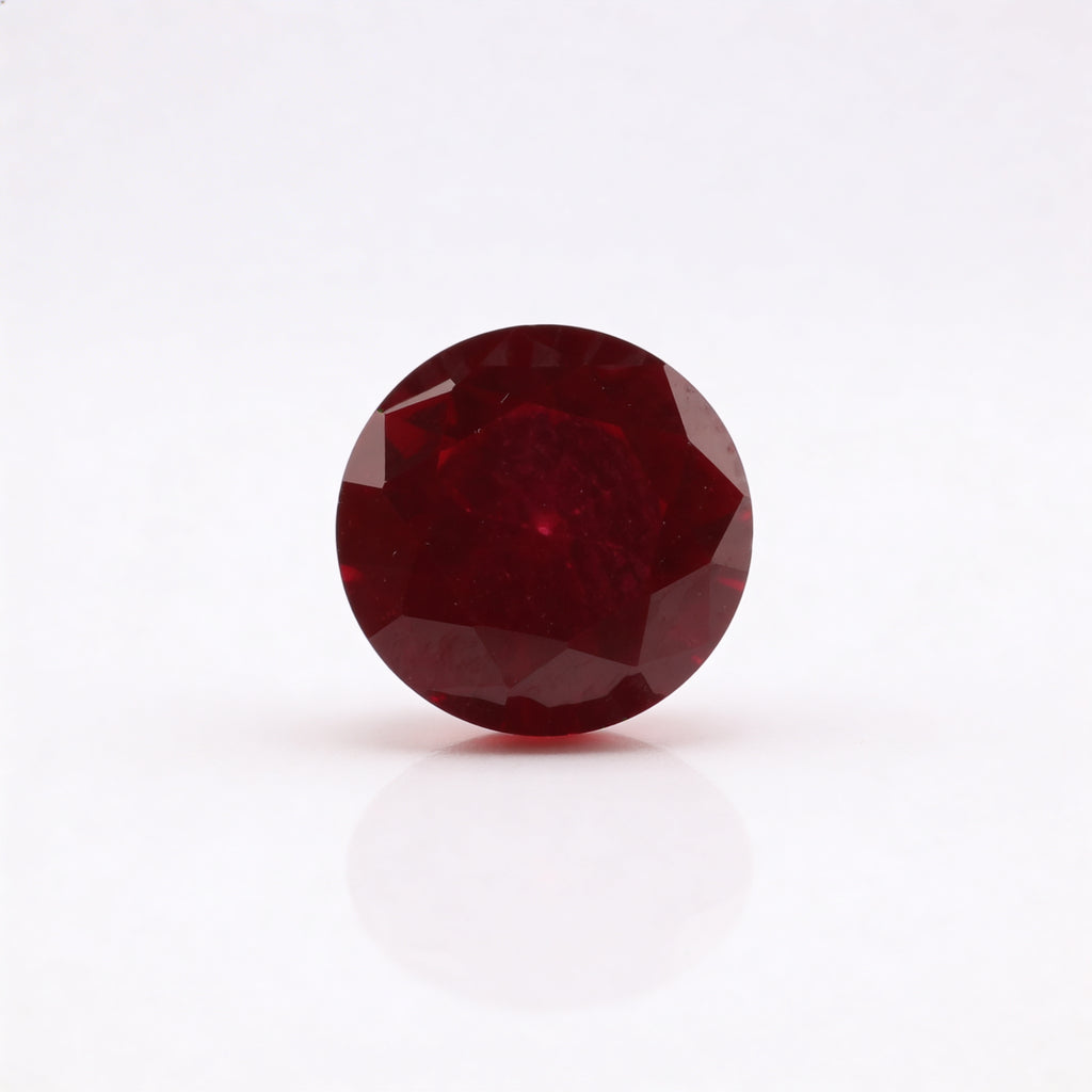 IGI Certified Laboratory Grown Ruby | 2.30 Carats Round Brilliant Cut | Purplish Red Ruby-Saleh Sallom