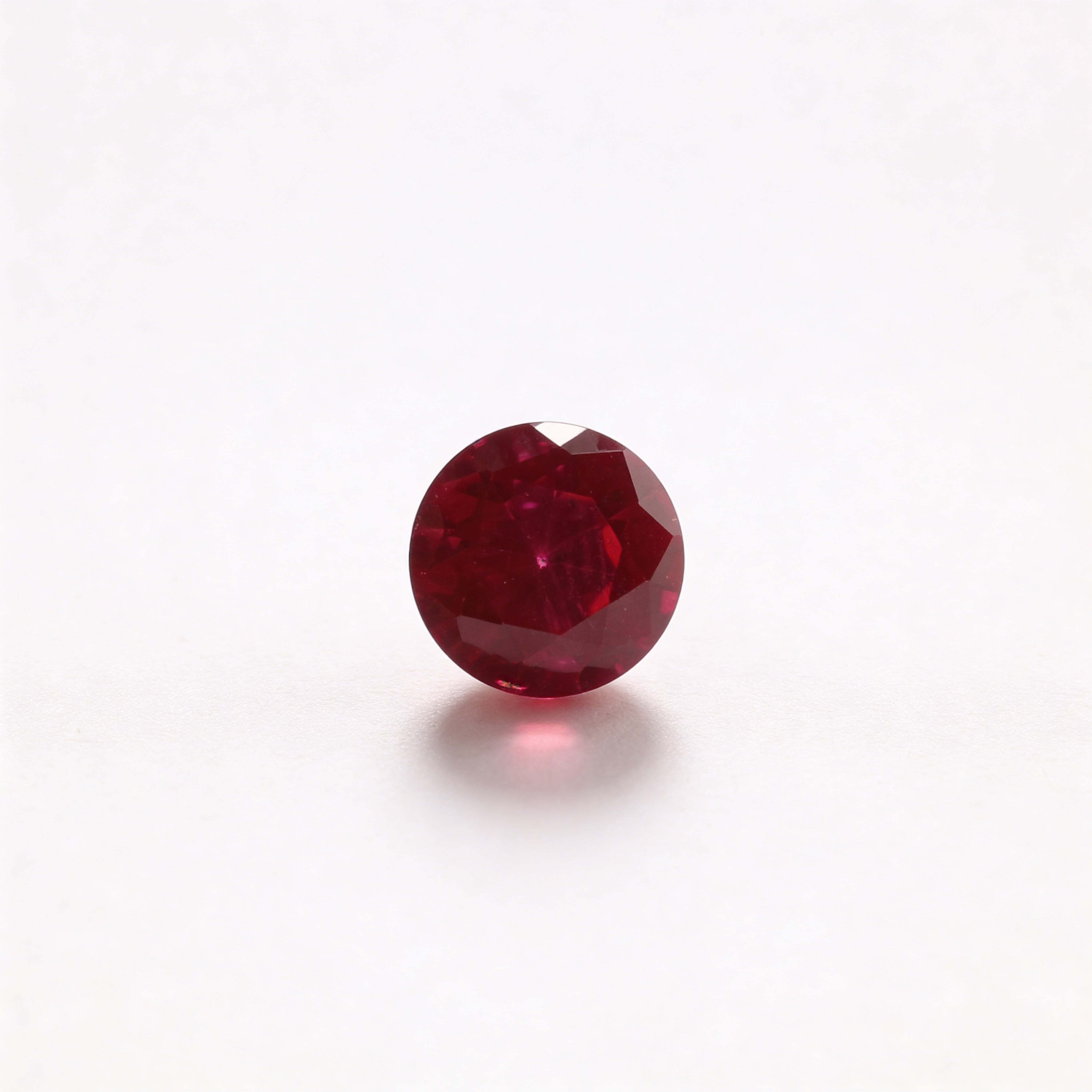 IGI Certified Laboratory Grown Ruby | 1.65 Carat Round Brilliant Cut | Purplish Red Ruby-Saleh Sallom Main image