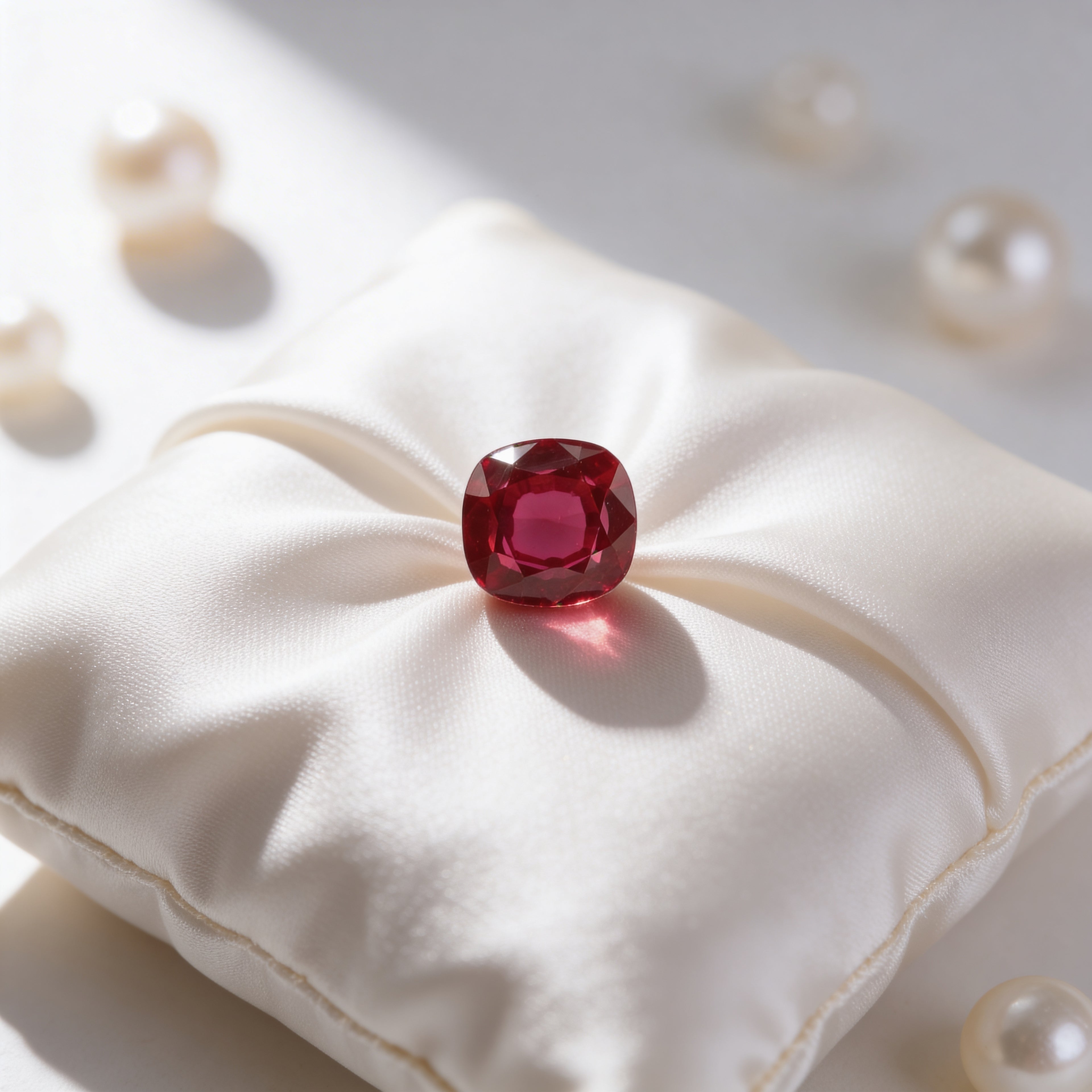 IGI Certified Laboratory Grown Ruby | 4.68 Carats Cushion Cut | Purplish Red Ruby-Saleh Sallom