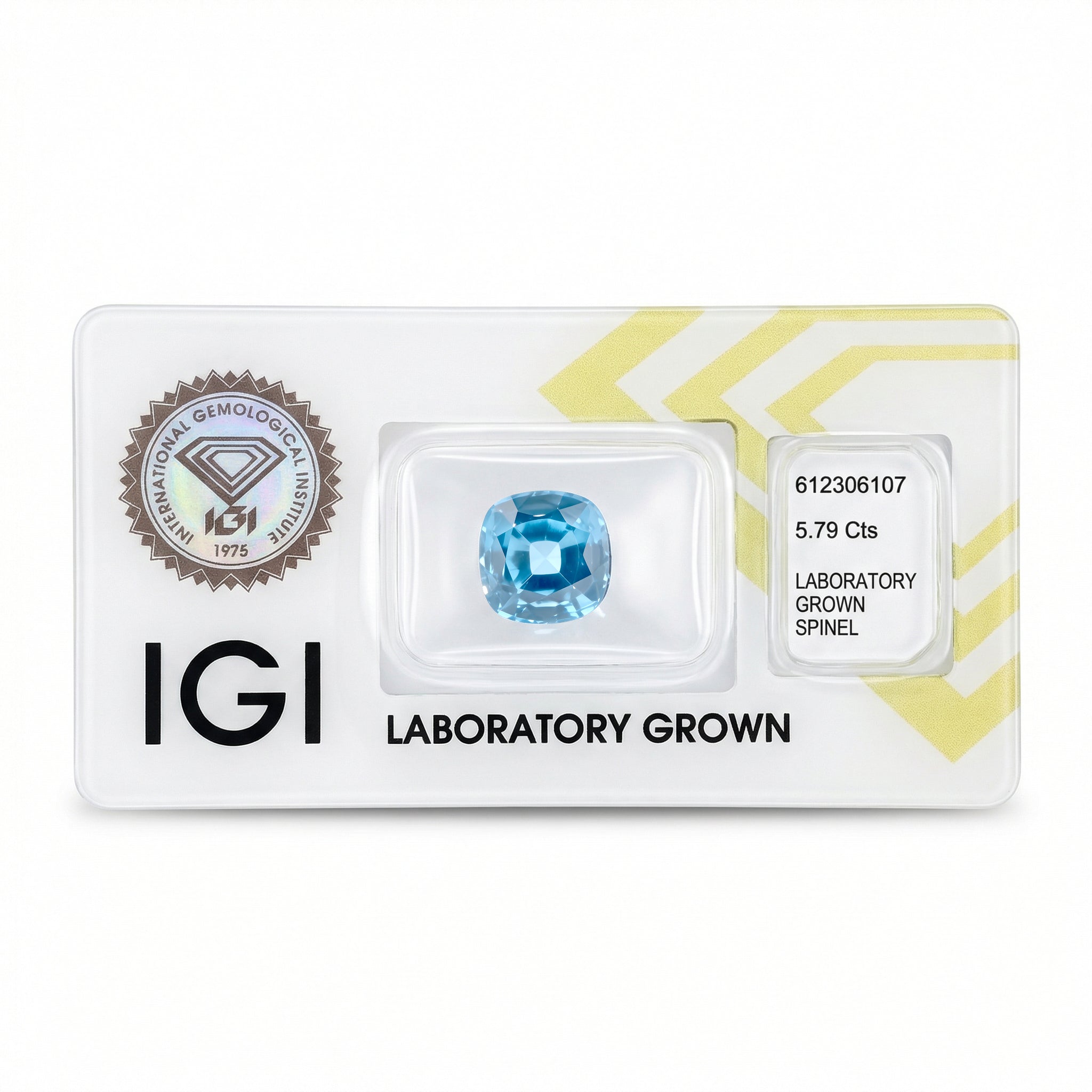 IGI Certified Laboratory Grown Blue Spinel | 5.79 Carat Square Cushion Mixed Cut | Luxury Gemstone Secondary image