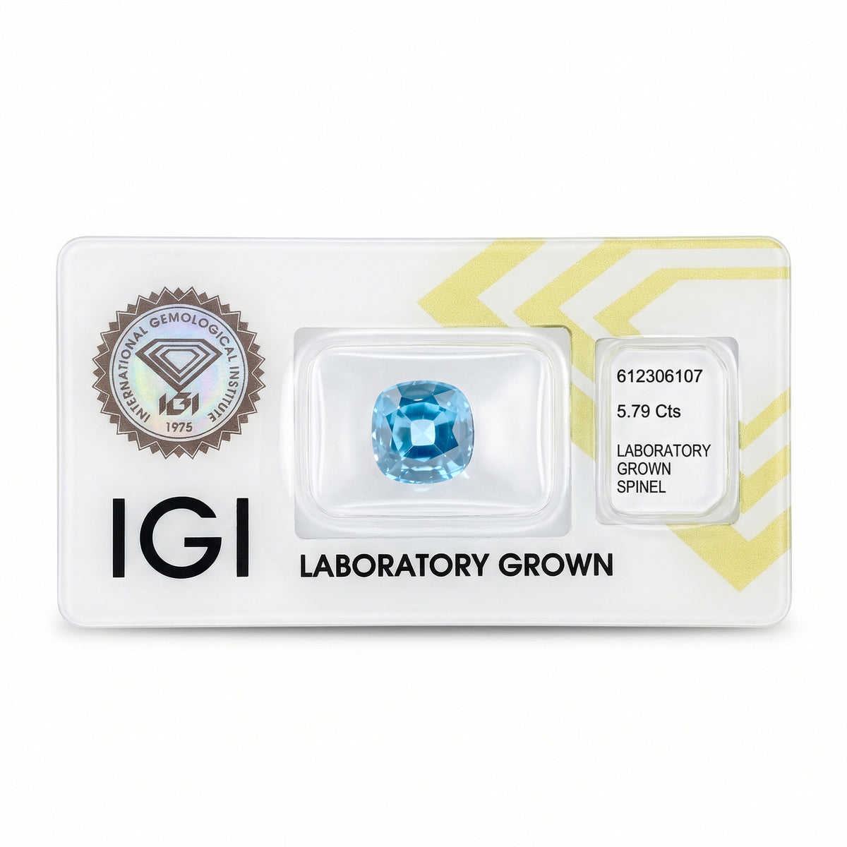 IGI Certified Laboratory Grown Blue Spinel | 5.79 Carat Square Cushion Mixed Cut | Luxury Gemstone-Saleh Sallom