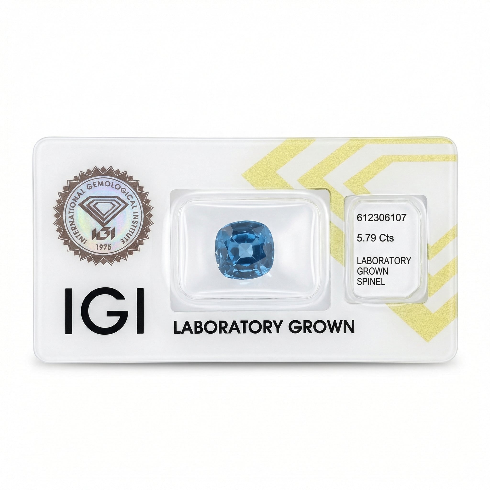 IGI Certified Laboratory Grown Blue Spinel | 5.79 Carats Cushion Cut | Premium Blue Gemstone-Saleh Sallom Main image