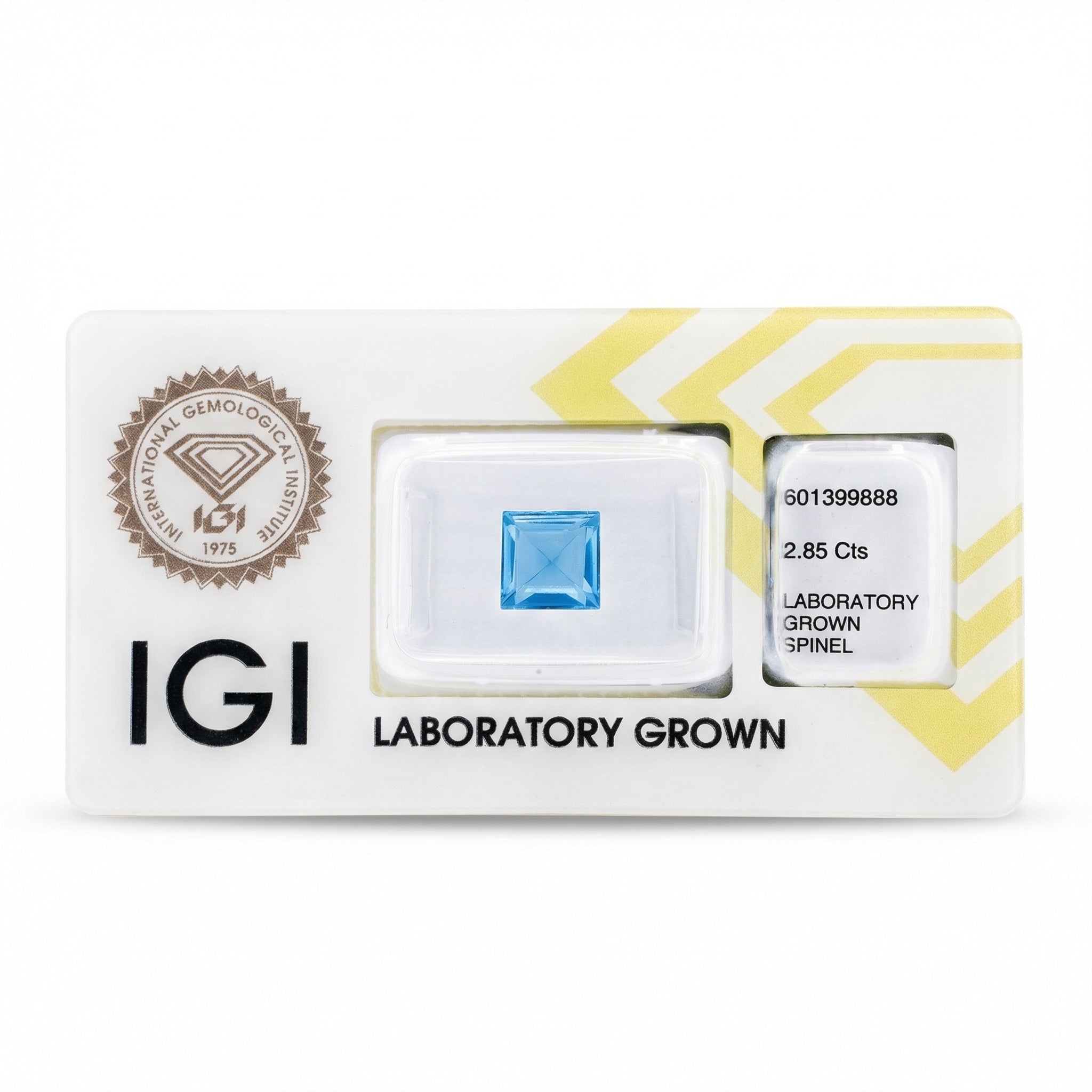 IGI Certified Laboratory Grown Blue Spinel | 2.85 Carats Princess Cut | Premium Blue Gemstone-Saleh Sallom