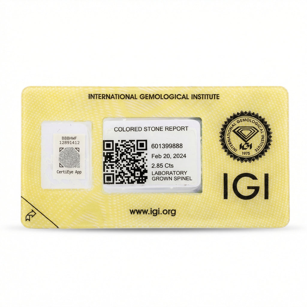 IGI Certified Laboratory Grown Blue Spinel | 2.85 Carats Princess Cut | Premium Blue Gemstone-Saleh Sallom