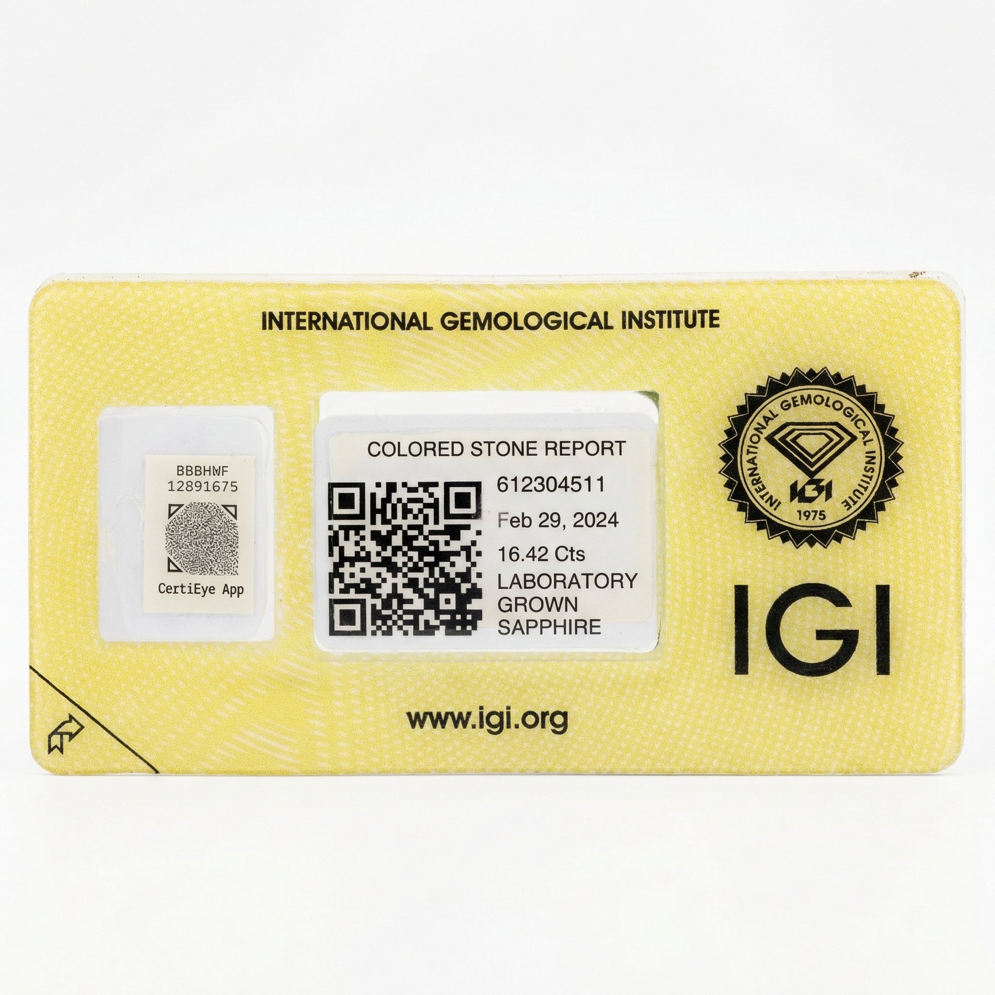 IGI Certified Laboratory Grown White Sapphire | 16.42 Carats Asscher Cut | Premium Colorless Sapphire Secondary image