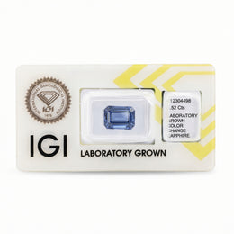 IGI Certified Laboratory Grown Color Change Sapphire | 6.52 Carat Emerald Cut | Blue to Purplish Pink Luxury Gemstone-Saleh Sallom