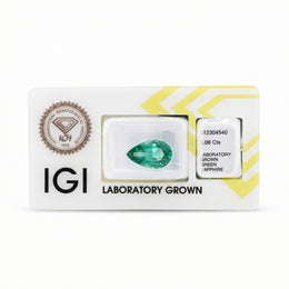 IGI Certified Laboratory Grown Bluish Green Sapphire | 6.08 Carat Pear Mixed Cut | Luxury Statement Gemstone-Saleh Sallom