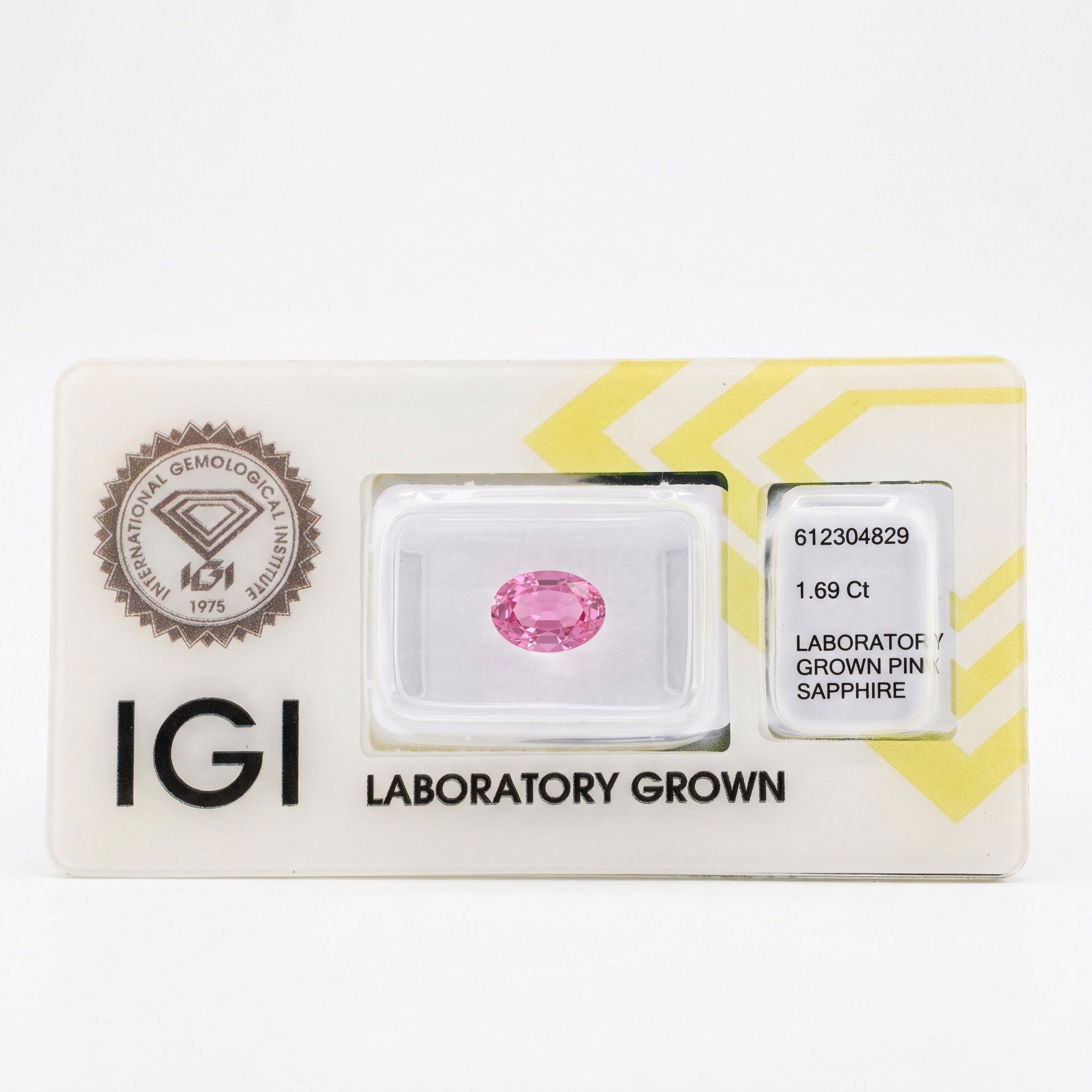 IGI Certified Laboratory Grown Orangy Pink Sapphire | 1.69 Carat Oval Mixed Cut | Luxury Gemstone Secondary image
