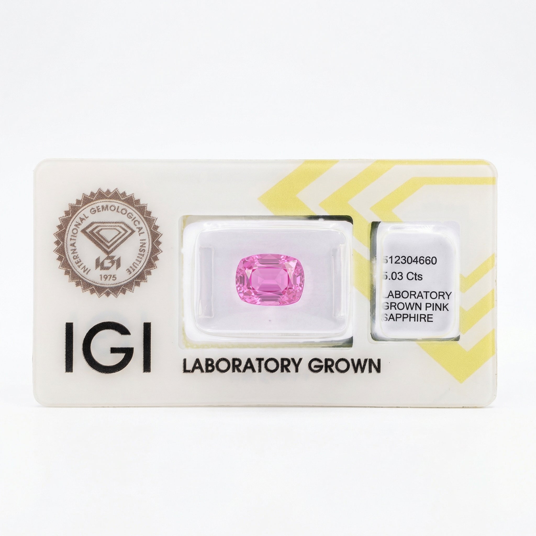 IGI Certified Laboratory Grown Purplish Pink Sapphire | 5.03 Carat Cushion Mixed Cut | Luxury Gemstone Secondary image
