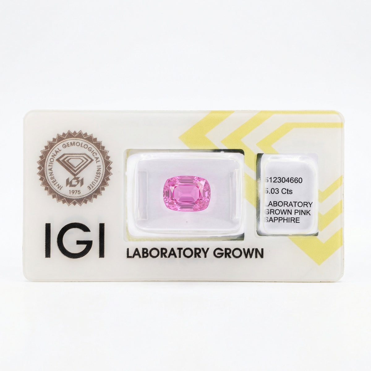 IGI Certified Laboratory Grown Purplish Pink Sapphire | 5.03 Carat Cushion Mixed Cut | Luxury Gemstone-Saleh Sallom