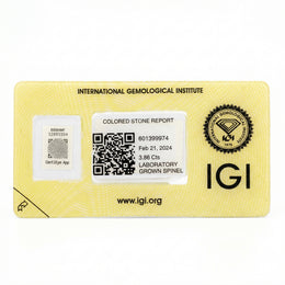 IGI Certified Laboratory Grown Blue Spinel | 3.86 Carat Square Cushion Mixed Cut | Luxury Gemstone-Saleh Sallom