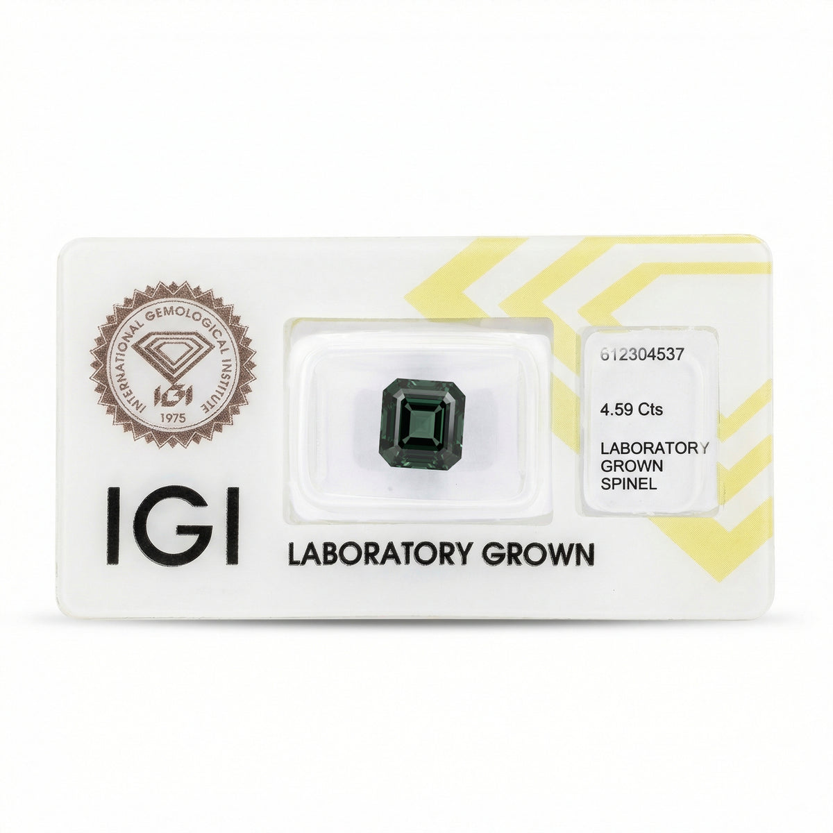 IGI Certified Laboratory Grown Green Spinel | 4.59 Carat Emerald Cut | Luxury Gemstone-Saleh Sallom
