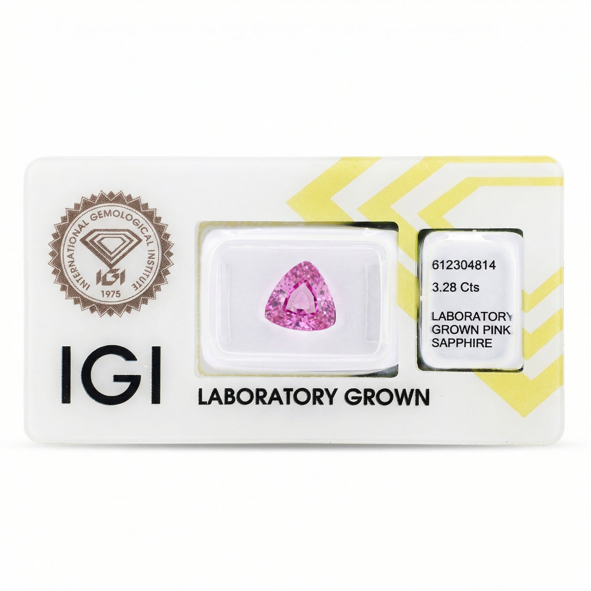 IGI Certified Laboratory Grown Purplish Pink Sapphire | 3.28 Carat Trilliant Mixed Cut | Luxury Gemstone-Saleh Sallom