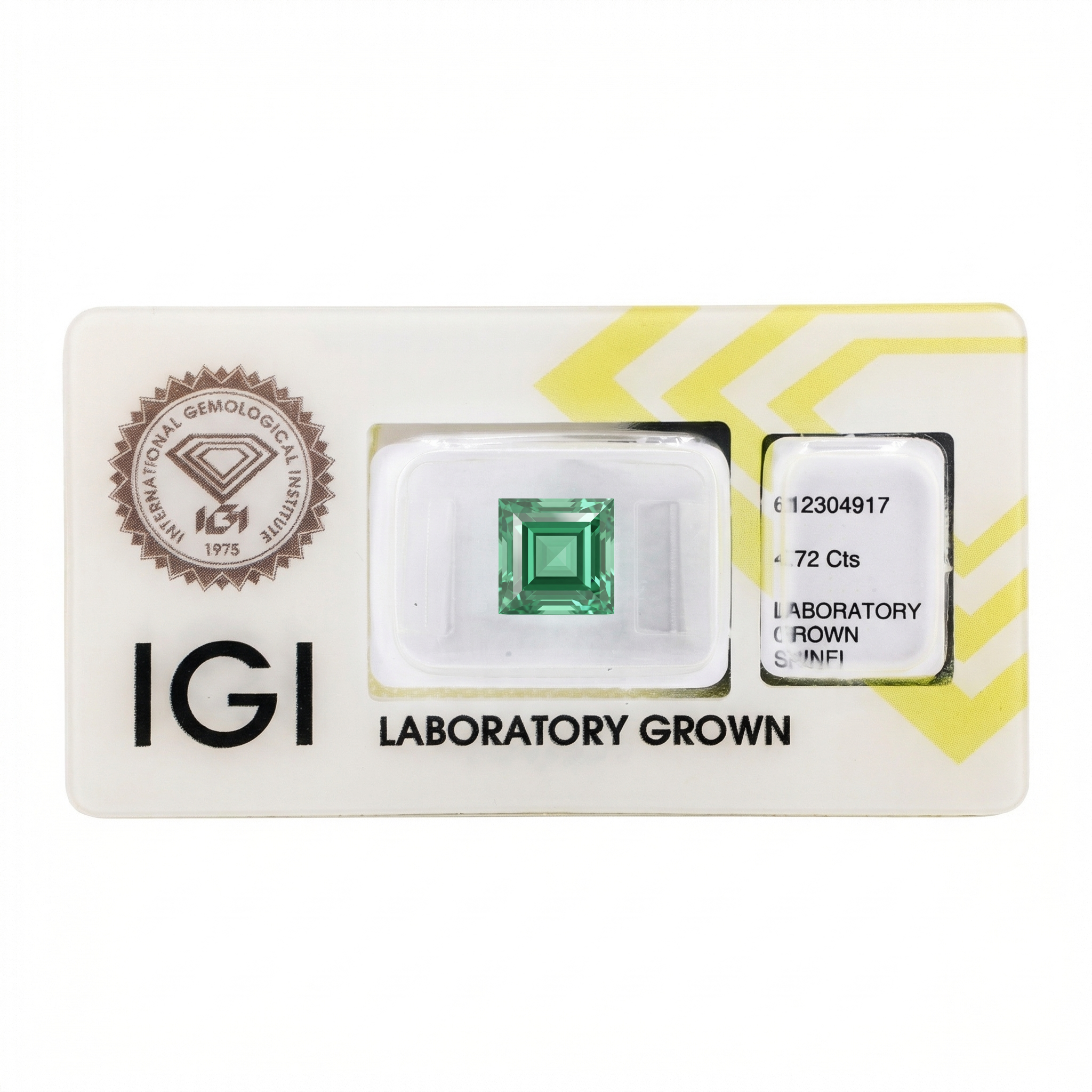 IGI Certified Laboratory Grown Green Spinel | 4.72 Carat Square Step Cut | Luxury Gemstone Secondary image