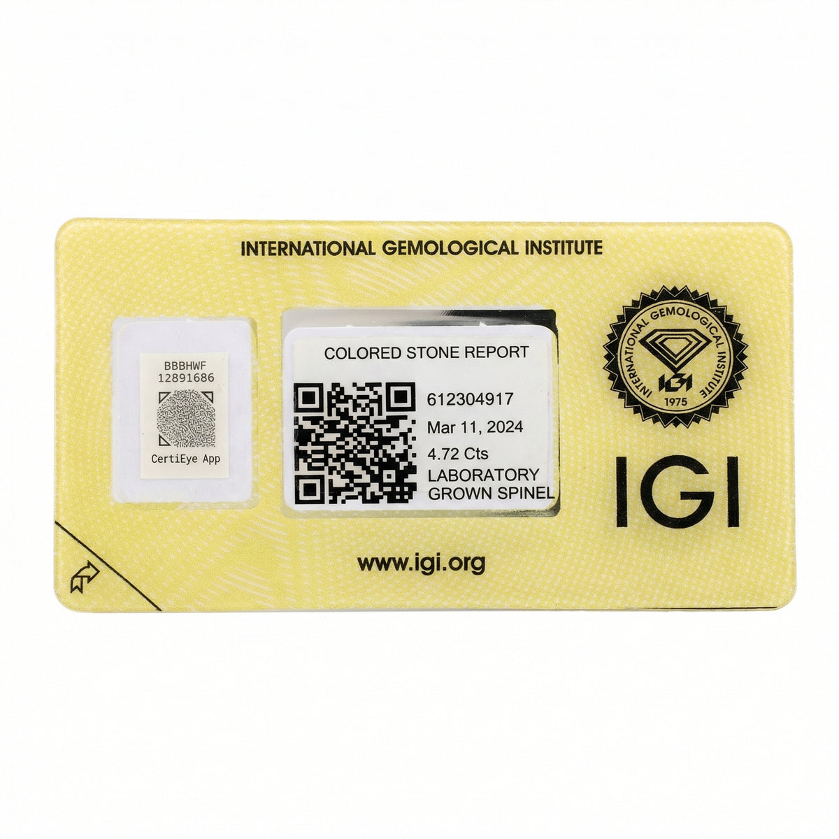 IGI Certified Laboratory Grown Green Spinel | 4.72 Carat Square Step Cut | Luxury Gemstone-Saleh Sallom