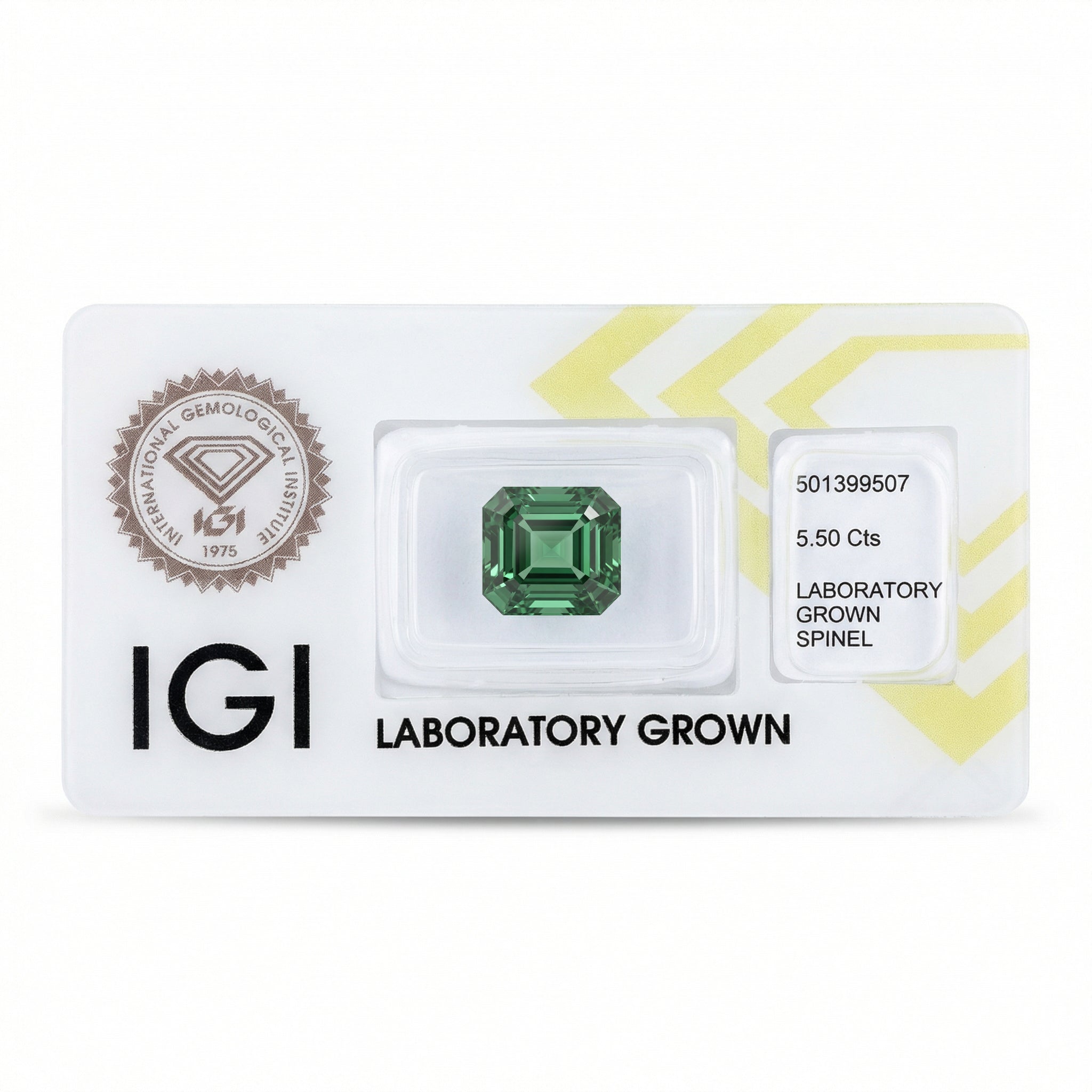 IGI Certified Laboratory Grown Green Spinel | 5.50 Carat Emerald Cut | Luxury Gemstone Secondary image
