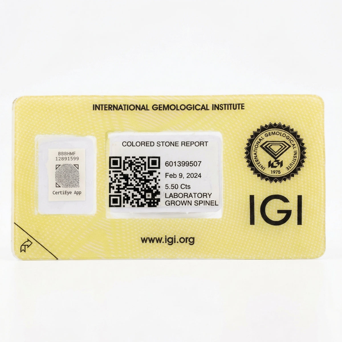 IGI Certified Laboratory Grown Green Spinel | 5.50 Carat Emerald Cut | Luxury Gemstone-Saleh Sallom