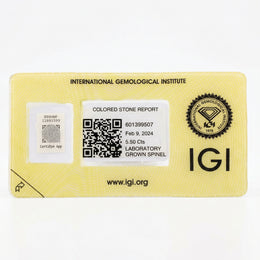 IGI Certified Laboratory Grown Green Spinel | 5.50 Carat Emerald Cut | Luxury Gemstone-Saleh Sallom