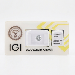 IGI Certified Laboratory Grown Colorless Sapphire | 1.05 Carat Round Brilliant Cut | Diamond-Like Luxury Gemstone-Saleh Sallom