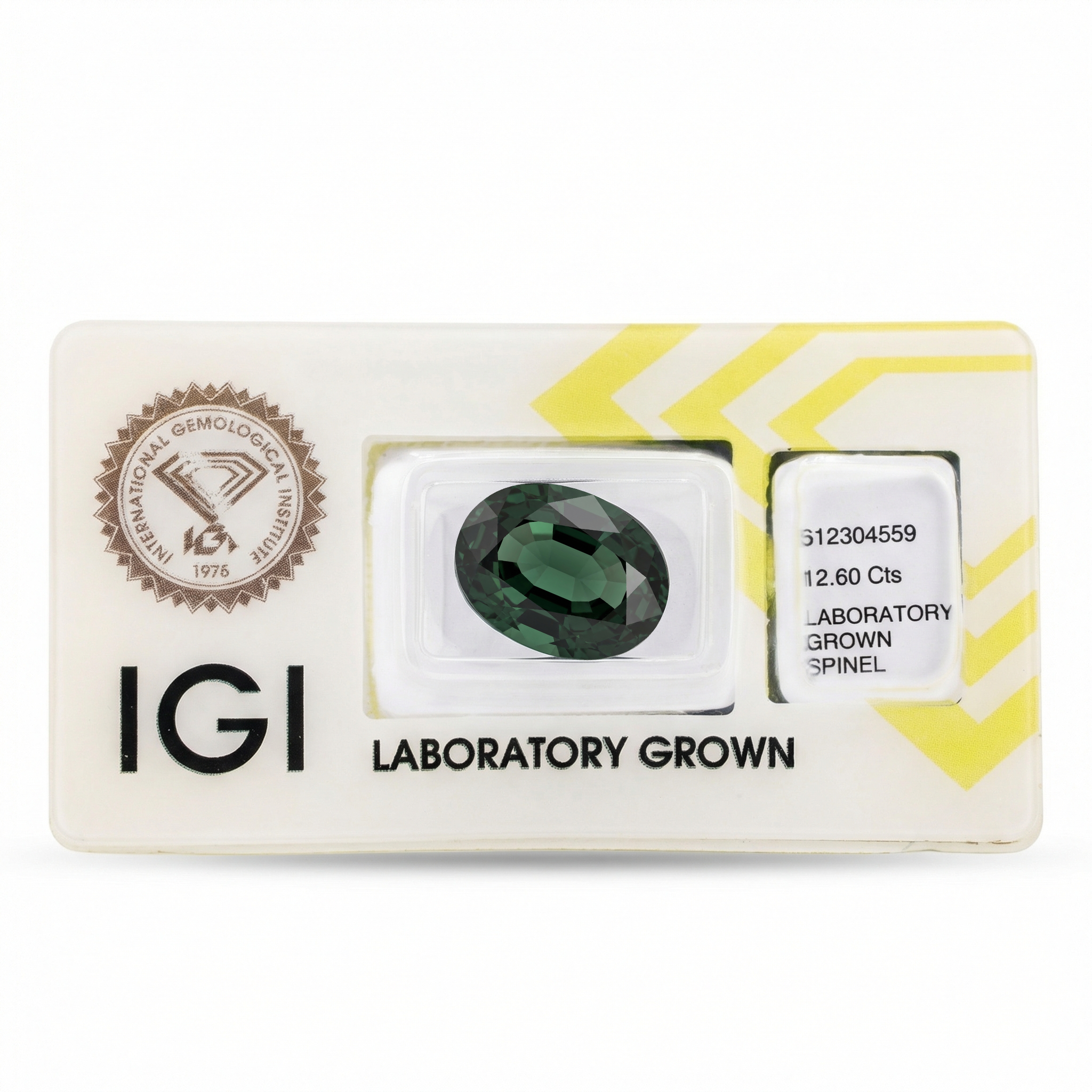 IGI Certified Laboratory Grown Green Spinel | 12.60 Carat Oval Mixed Cut | Luxury Statement Gemstone Secondary image