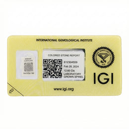 IGI Certified Laboratory Grown Green Spinel | 12.60 Carat Oval Mixed Cut | Luxury Statement Gemstone-Saleh Sallom
