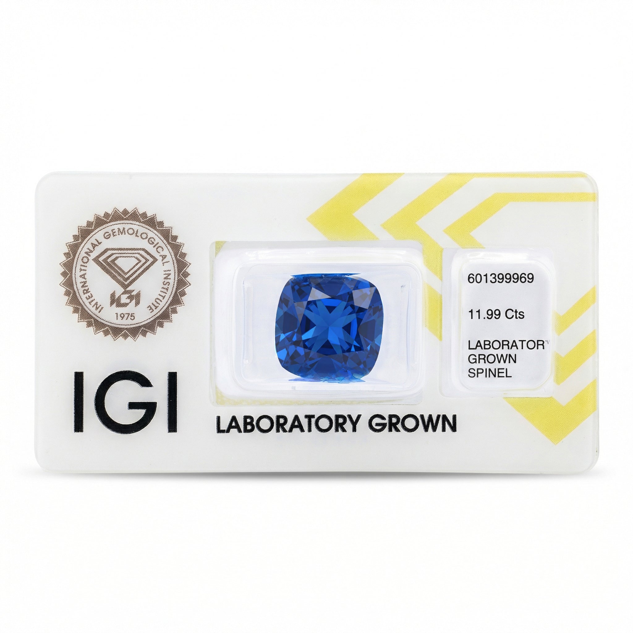 IGI Certified Laboratory Grown Blue Spinel | 11.99 Carat Square Cushion Mixed Cut | Luxury Statement Secondary image