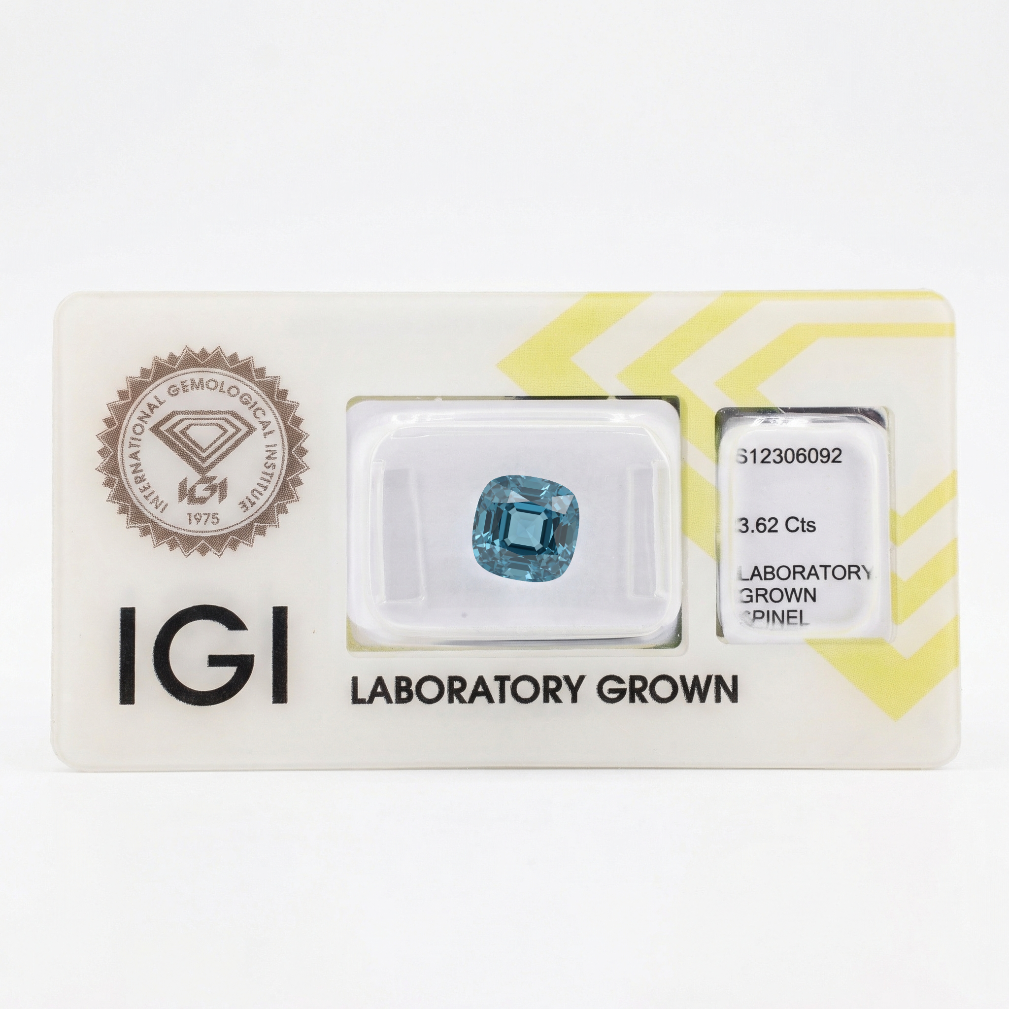 IGI Certified Laboratory Grown Blue Spinel | 3.62 Carat Square Cushion Mixed Cut | Luxury Gemstone Secondary image