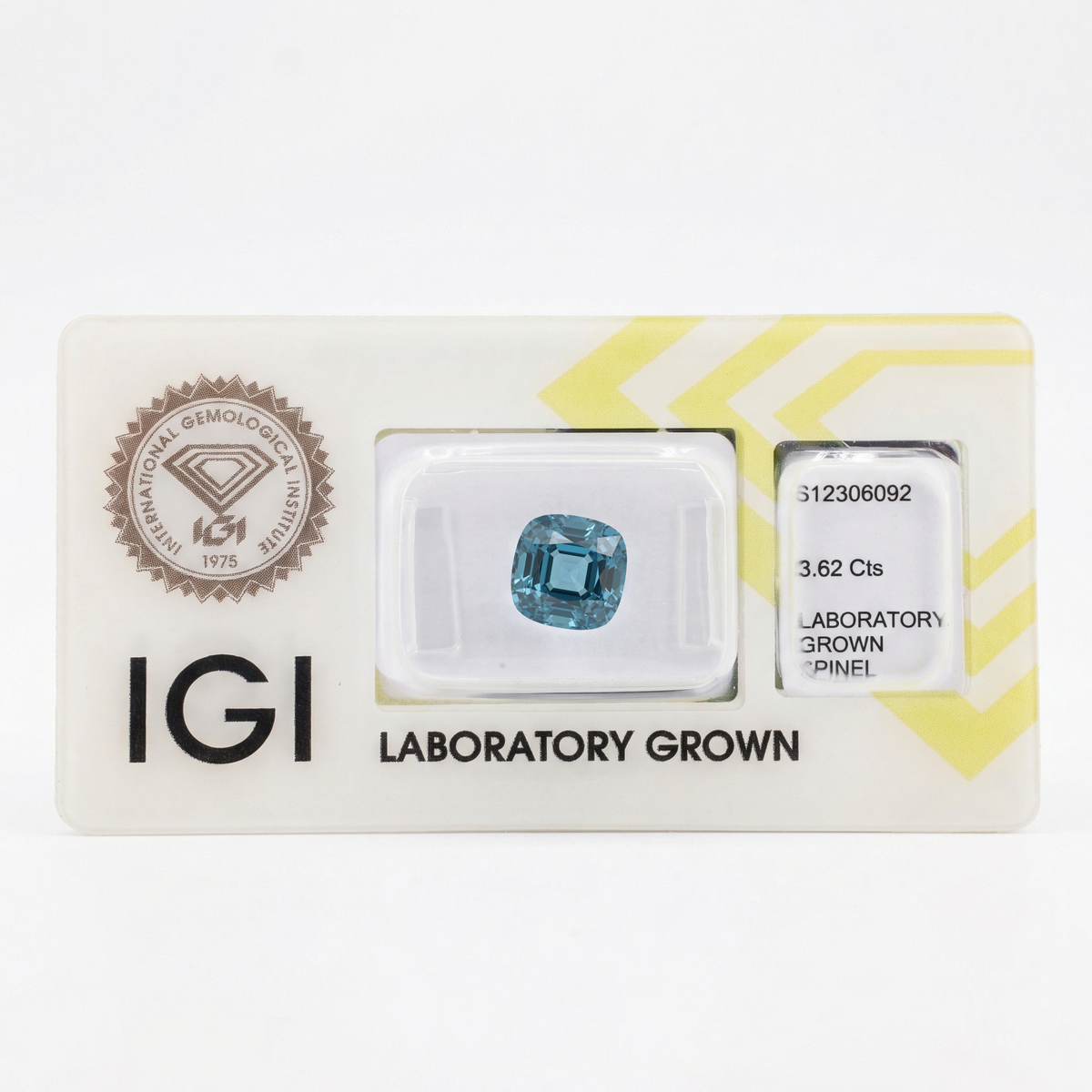 IGI Certified Laboratory Grown Blue Spinel | 3.62 Carat Square Cushion Mixed Cut | Luxury Gemstone-Saleh Sallom