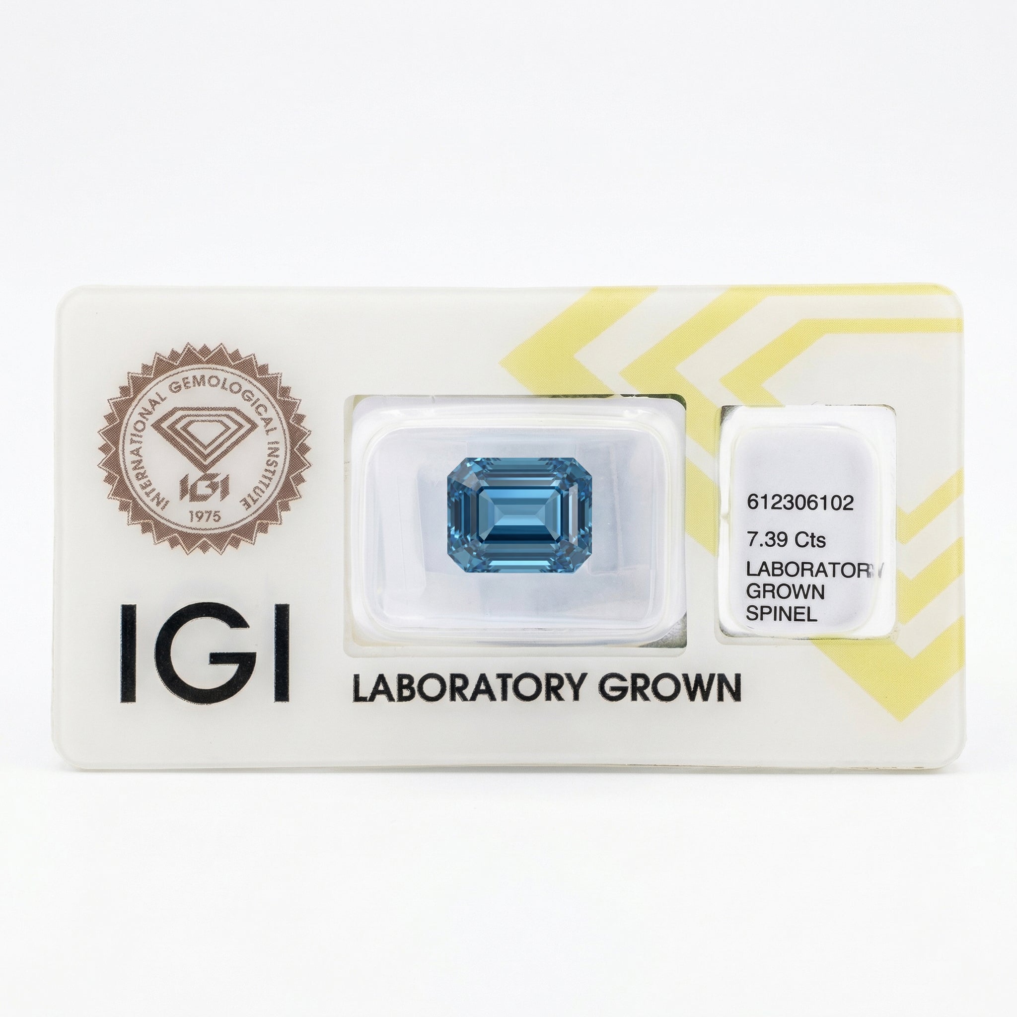 IGI Certified Laboratory Grown Blue Spinel | 7.39 Carat Emerald Cut | Luxury Statement Gemstone Secondary image