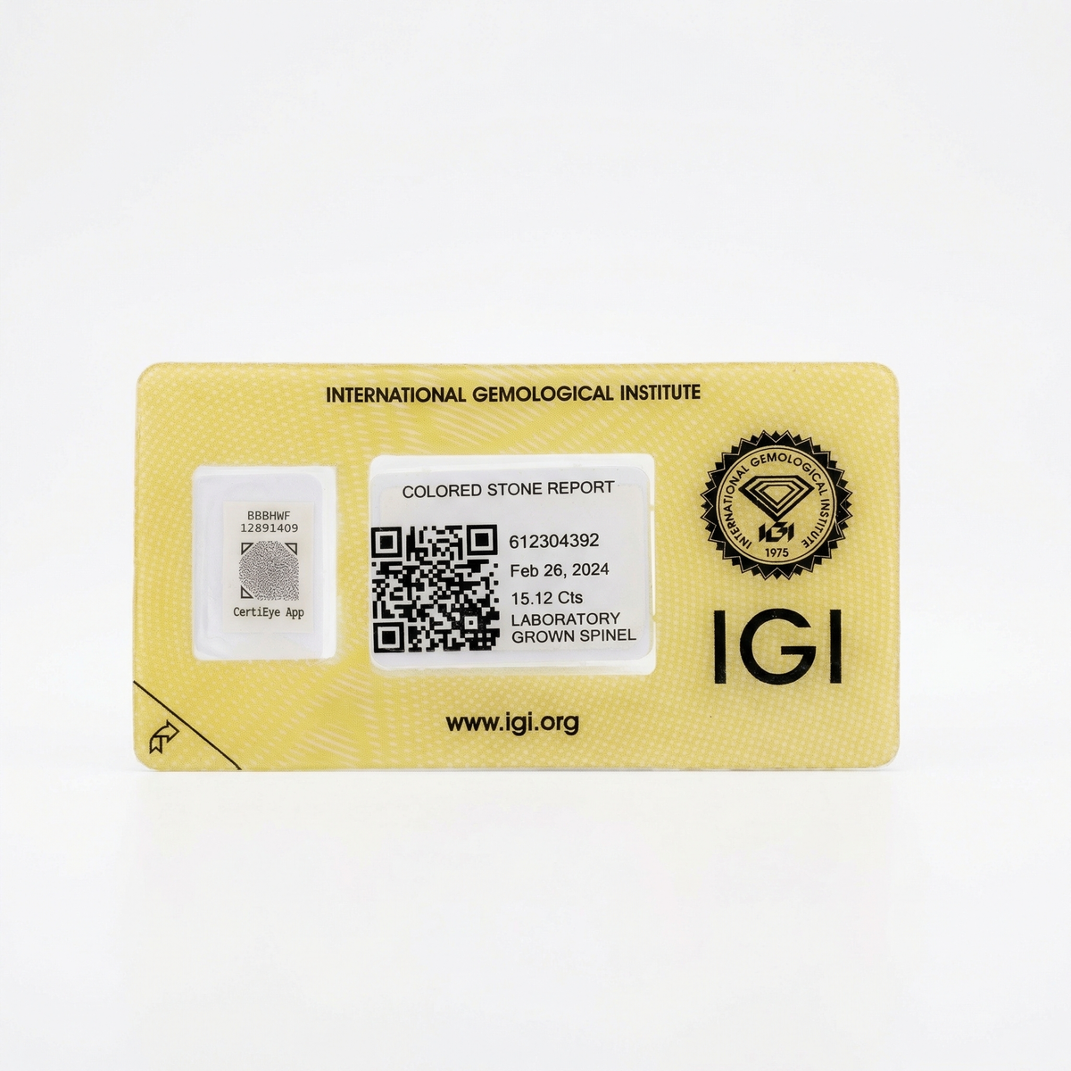 IGI Certified Laboratory Grown Yellowish Green Spinel | 15.12 Carat Emerald Cut | Luxury Statement Gemstone-Saleh Sallom