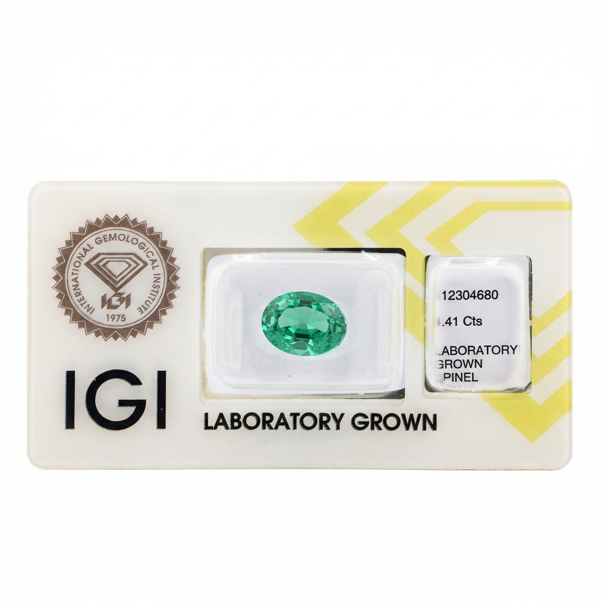 IGI Certified Laboratory Grown Green Spinel | 4.41 Carat Oval Mixed Cut | Luxury Gemstone-Saleh Sallom