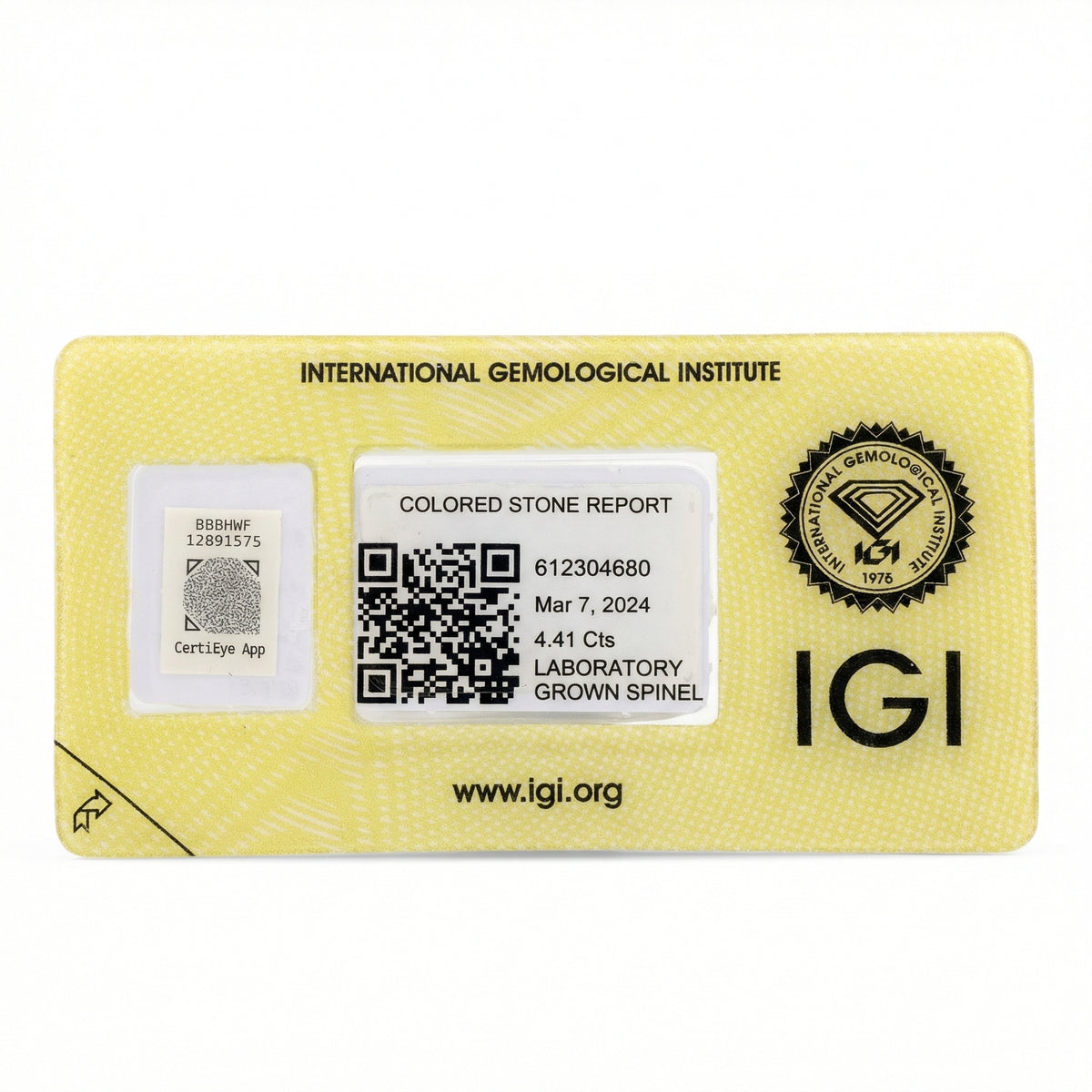 IGI Certified Laboratory Grown Green Spinel | 4.41 Carat Oval Mixed Cut | Luxury Gemstone-Saleh Sallom