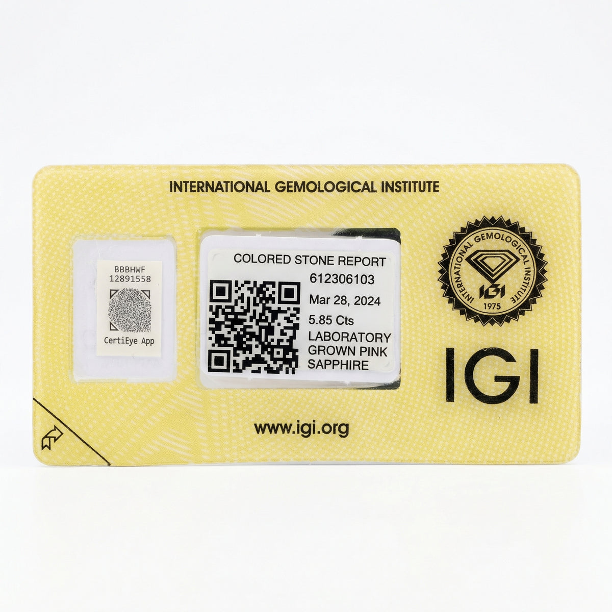 IGI Certified Laboratory Grown Very Light Pink Sapphire | 5.85 Carat Square Cushion Mixed Cut | Luxury Gemstone-Saleh Sallom