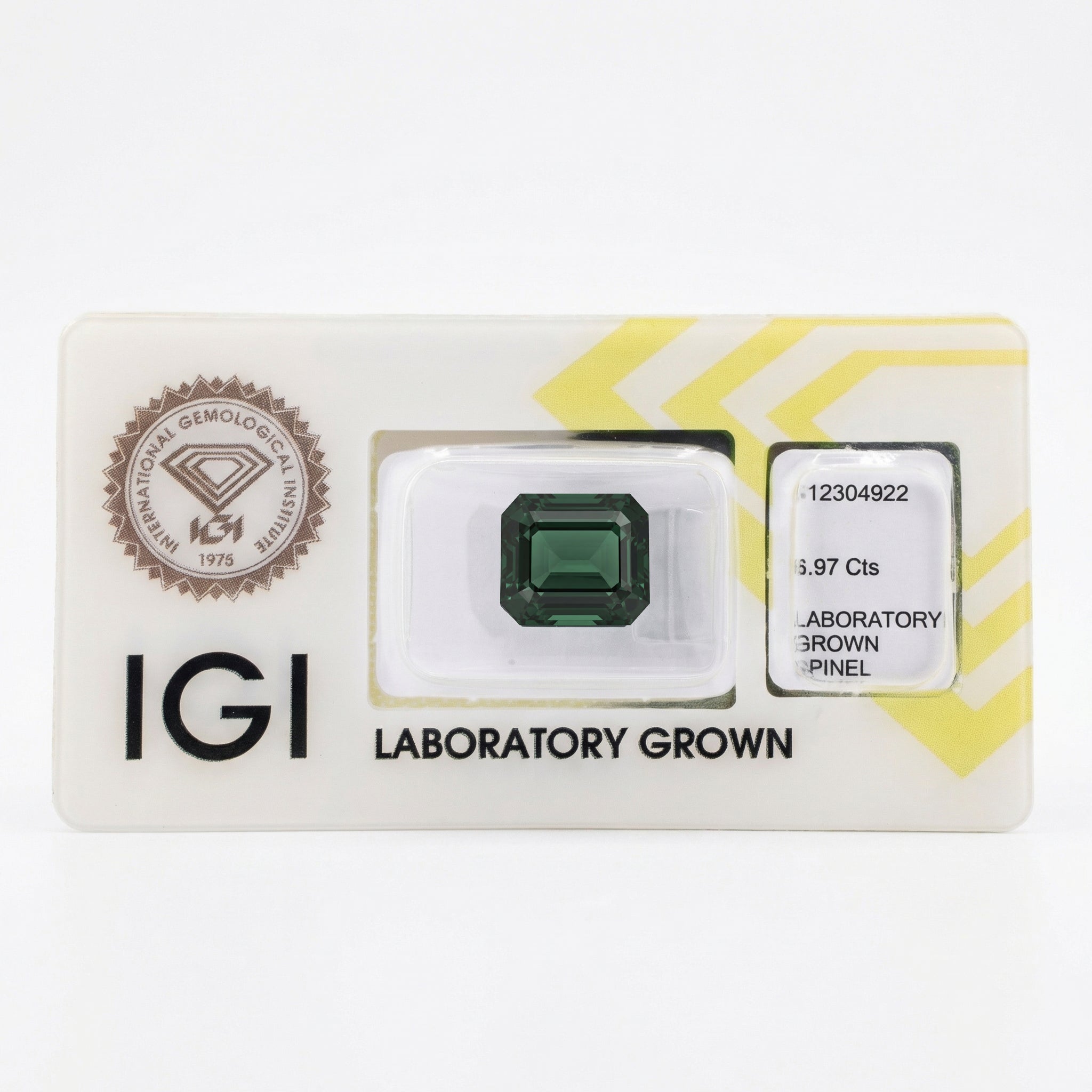 IGI Certified Laboratory Grown Green Spinel | 6.97 Carat Emerald Cut | Elegant Statement Gemstone Secondary image