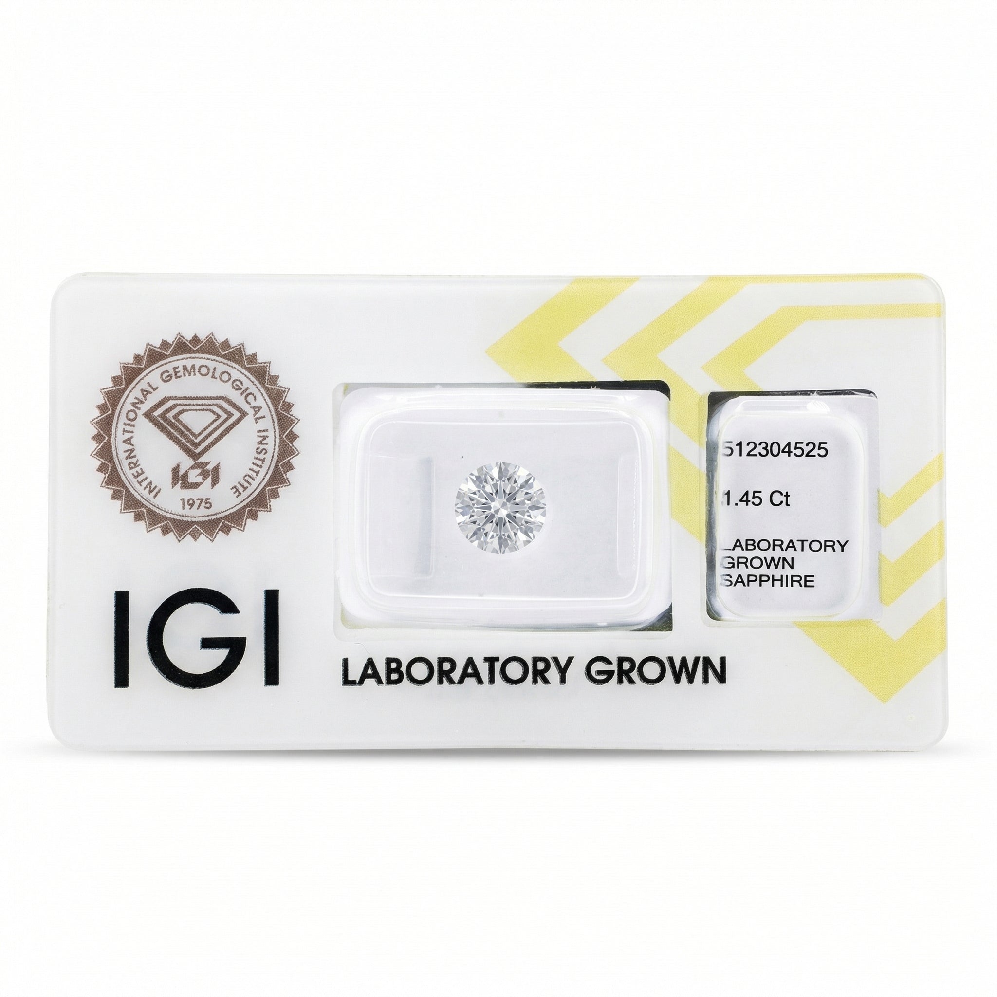IGI Certified Laboratory Grown White Sapphire | 1.45 Carat Round Brilliant Cut | Diamond Alternative Gemstone Secondary image