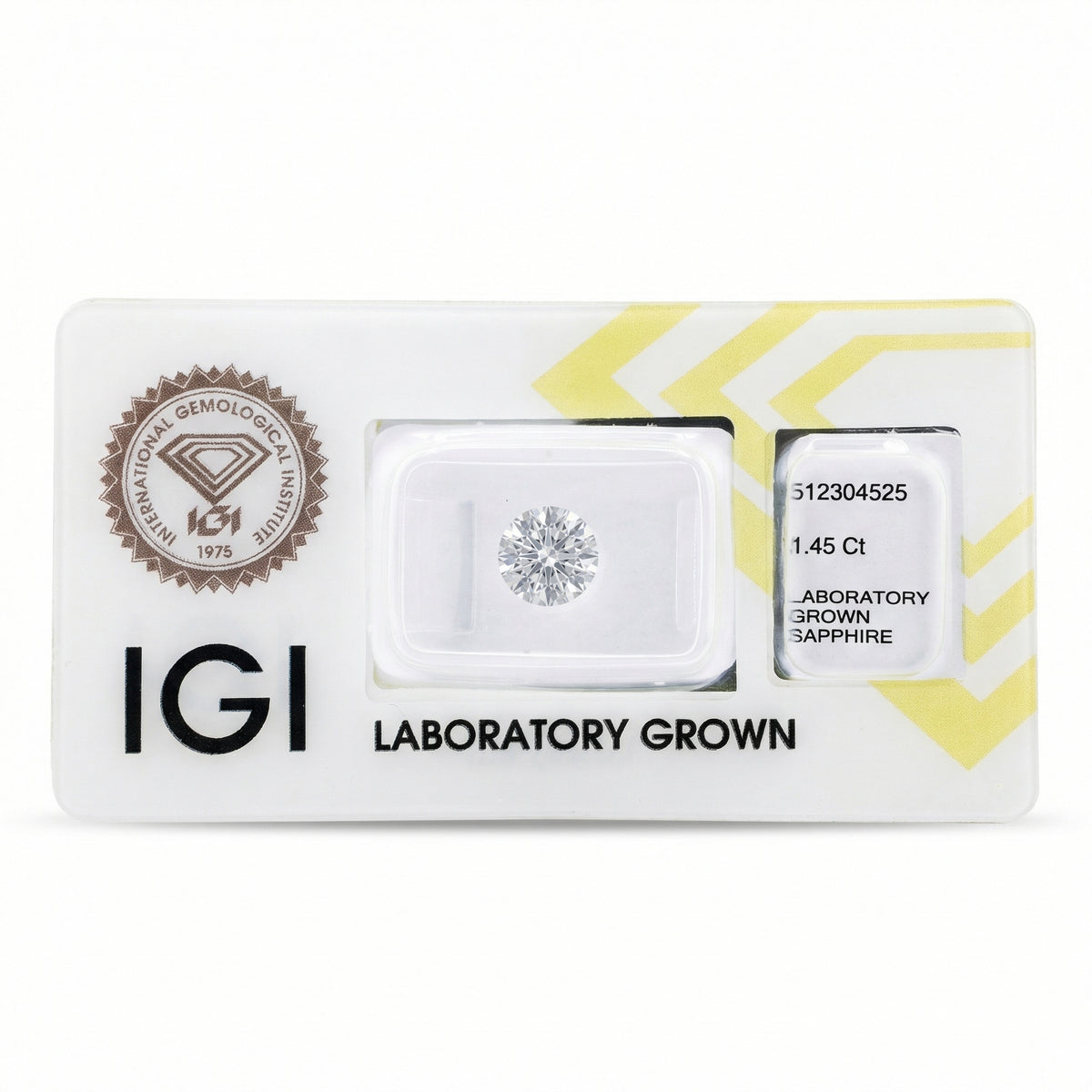 IGI Certified Laboratory Grown White Sapphire | 1.45 Carat Round Brilliant Cut | Diamond Alternative Gemstone-Saleh Sallom