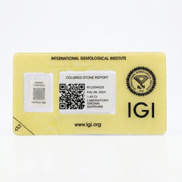 IGI Certified Laboratory Grown White Sapphire | 1.45 Carat Round Brilliant Cut | Diamond Alternative Gemstone-Saleh Sallom