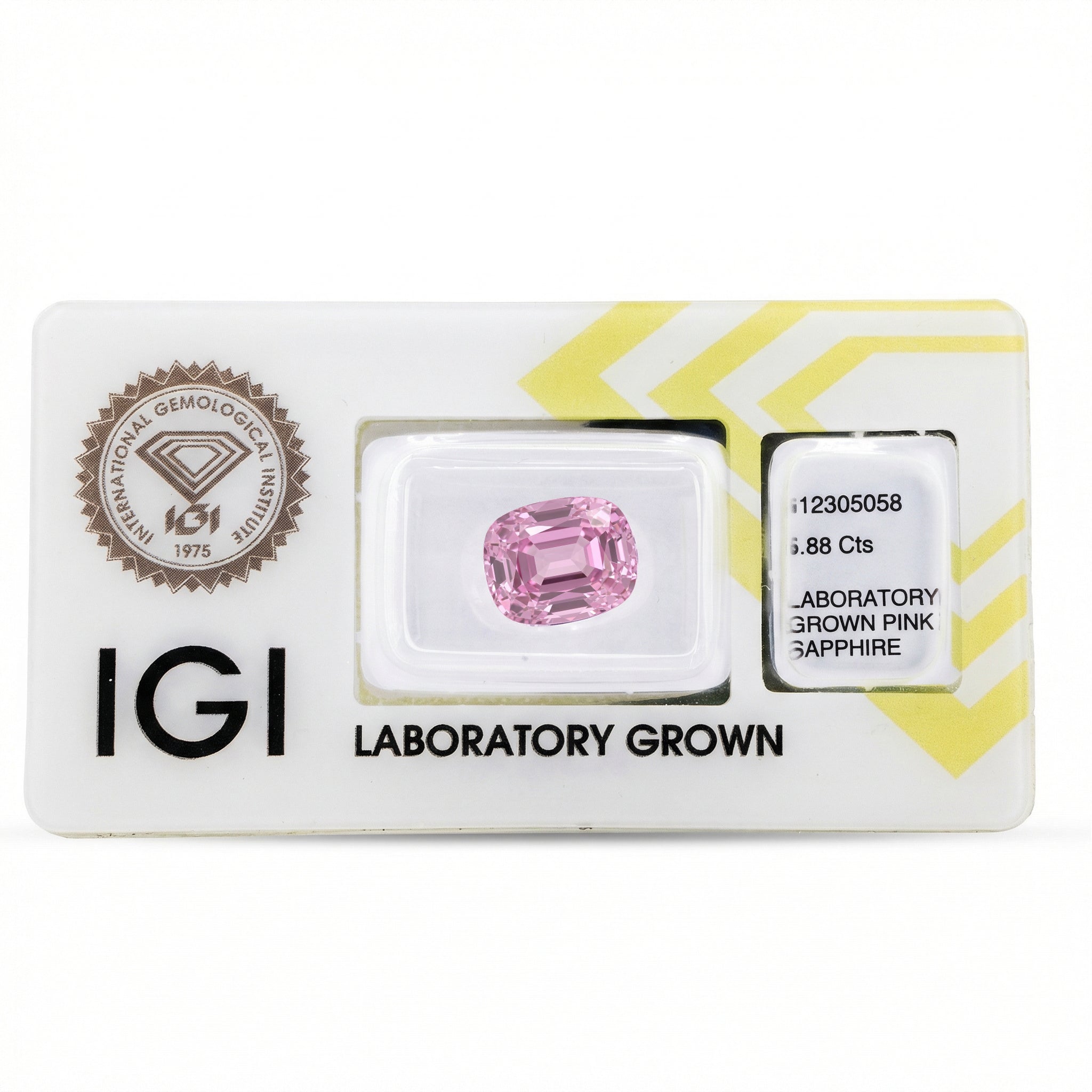 IGI Certified Laboratory Grown Pink Sapphire | 5.88 Carat Cushion Mixed Cut | Elegant Luxury Gemstone Secondary image