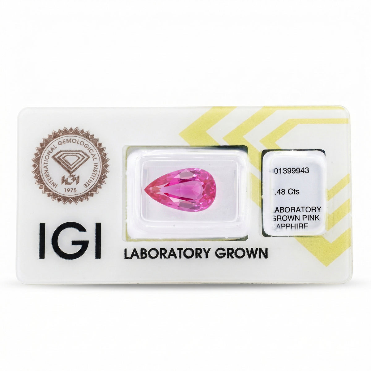 IGI Certified Laboratory Grown Pink Sapphire | 7.48 Carat Pear Mixed Cut | Luxury Statement Gemstone-Saleh Sallom