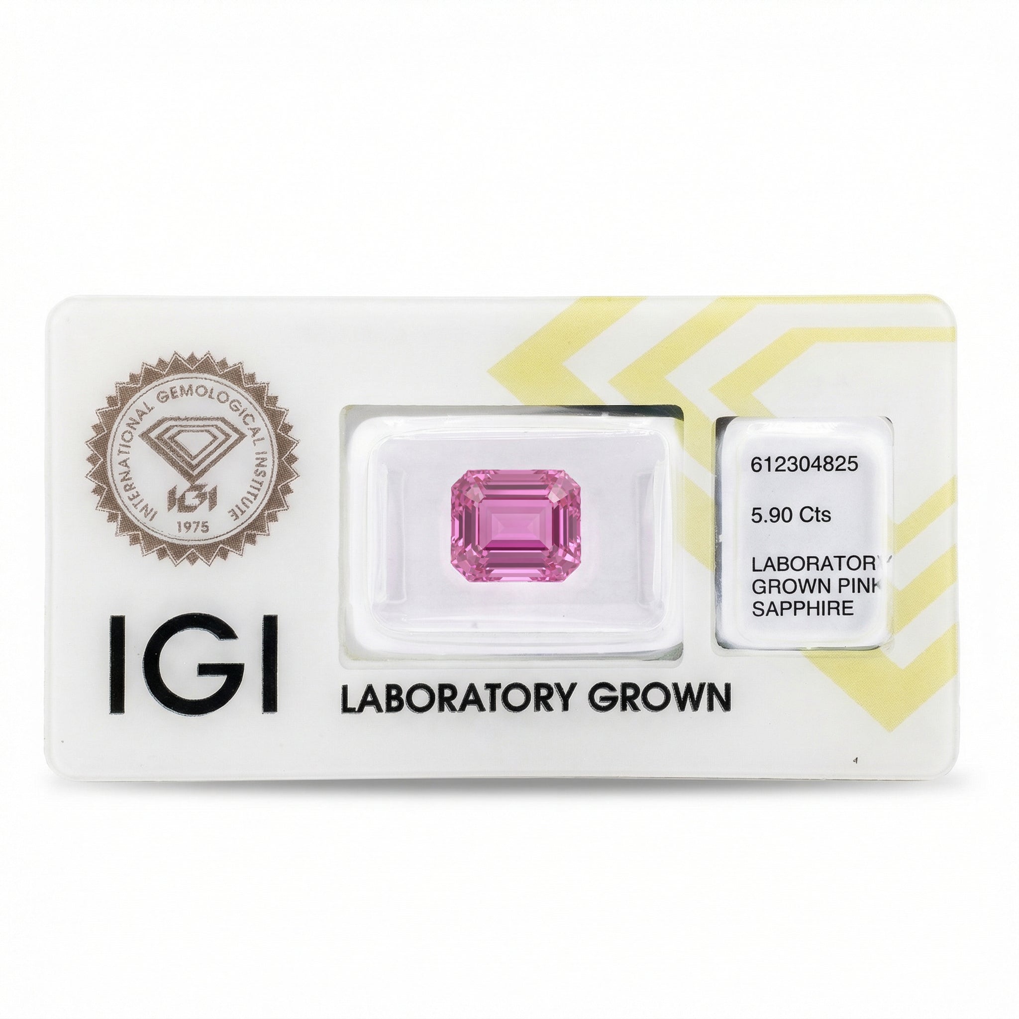 IGI Certified Laboratory Grown Purplish Pink Sapphire | 5.90 Carat Emerald Cut | Luxury Gemstone Secondary image