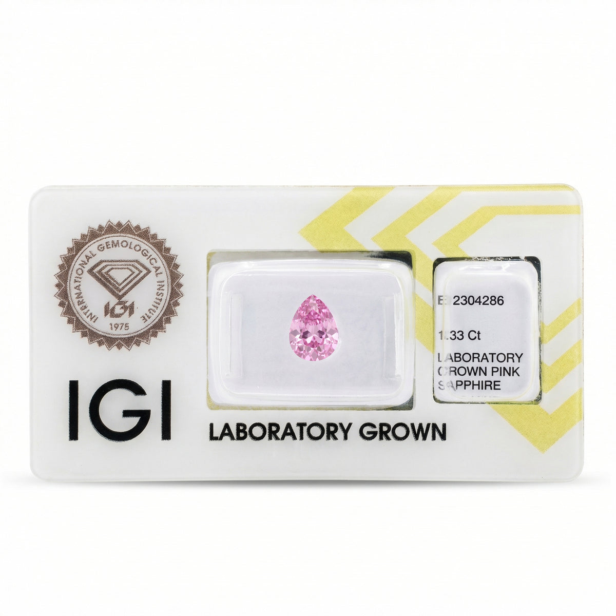 IGI Certified Laboratory Grown Pink Sapphire | 1.33 Carat Pear Mixed Cut | Elegant Fine Gemstone-Saleh Sallom