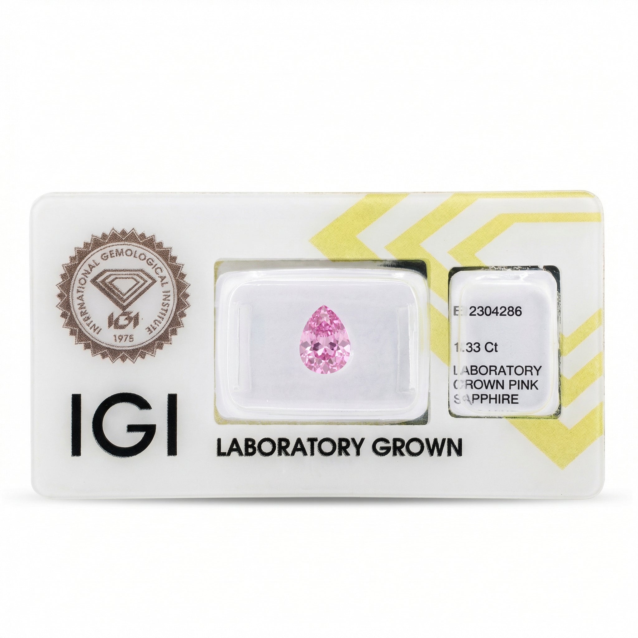 IGI Certified Laboratory Grown Purplish Pink Sapphire | 1.33 Carat Pear Cut | Elegant Gemstone Secondary image
