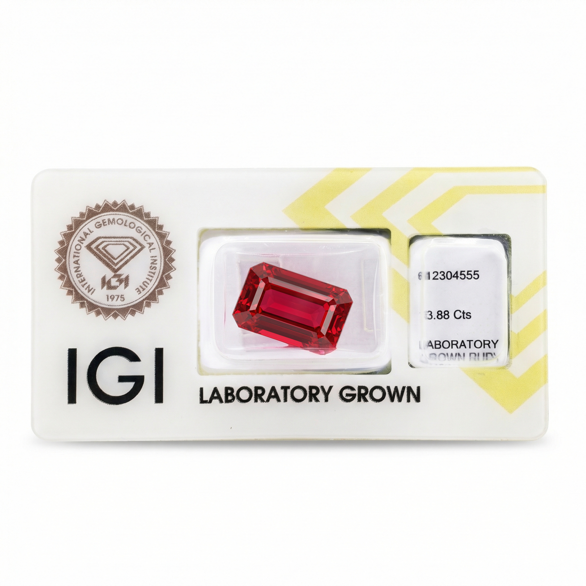 IGI Certified Laboratory Grown Ruby | 5.53 Carat Emerald Cut | Purplish Red Luxury Gemstone-Saleh Sallom