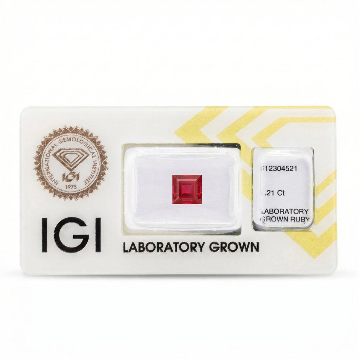 IGI Certified Laboratory Grown Ruby | 1.21 Carat Princess Cut | Purplish Red Gemstone-Saleh Sallom