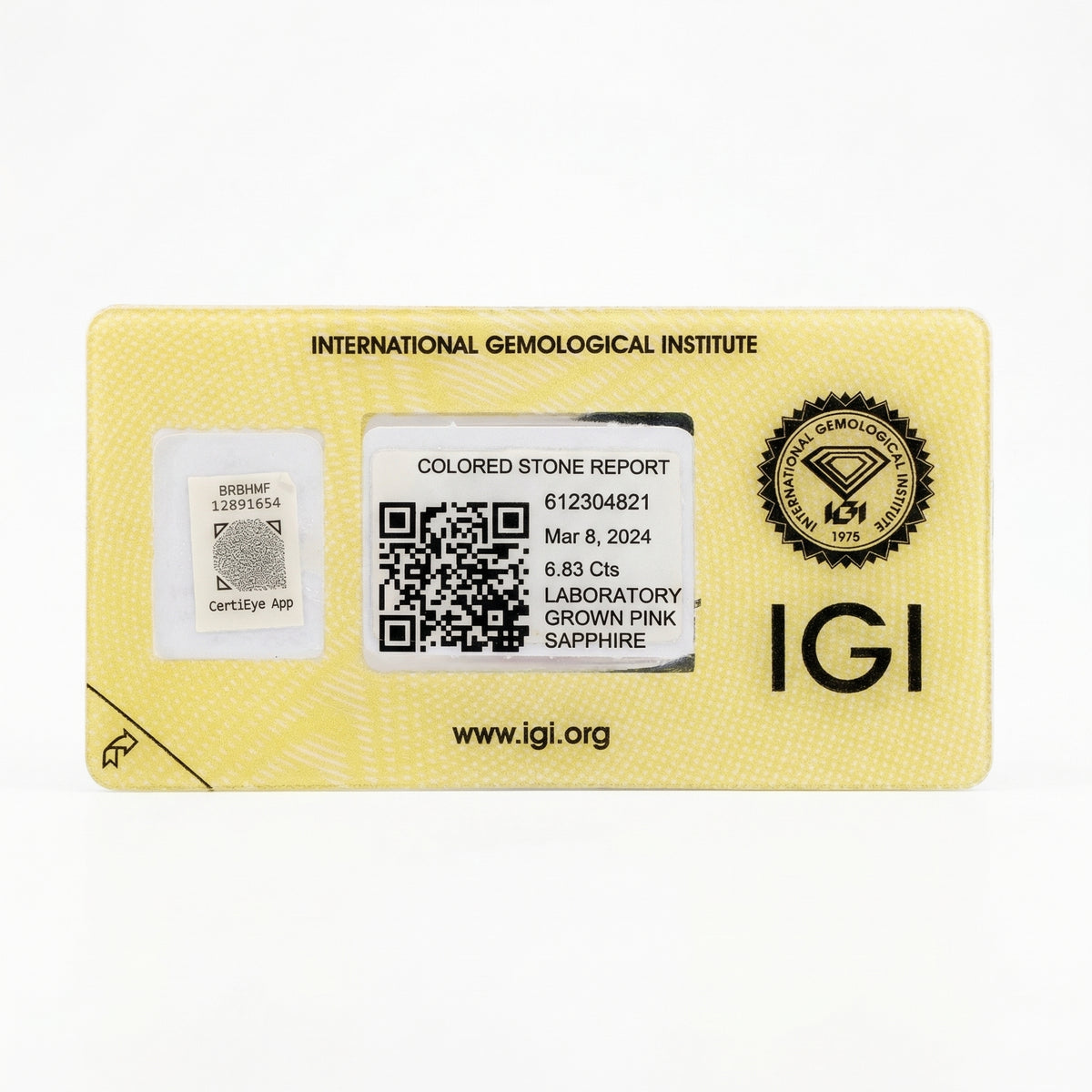 IGI Certified Laboratory Grown Purplish Pink Sapphire | 6.83 Carat Rectangular Step Cut | High Luxury Statement Gem-Saleh Sallom